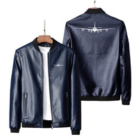 Thumbnail for Airbus A340 Silhouette Designed PU Leather Jackets