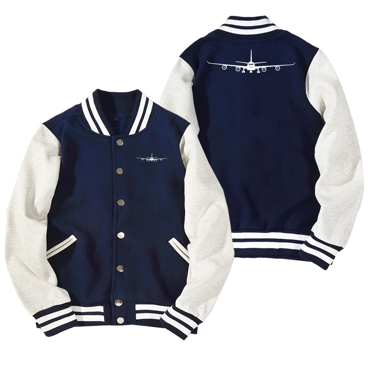 Airbus A340 Silhouette Designed Baseball Style Jackets