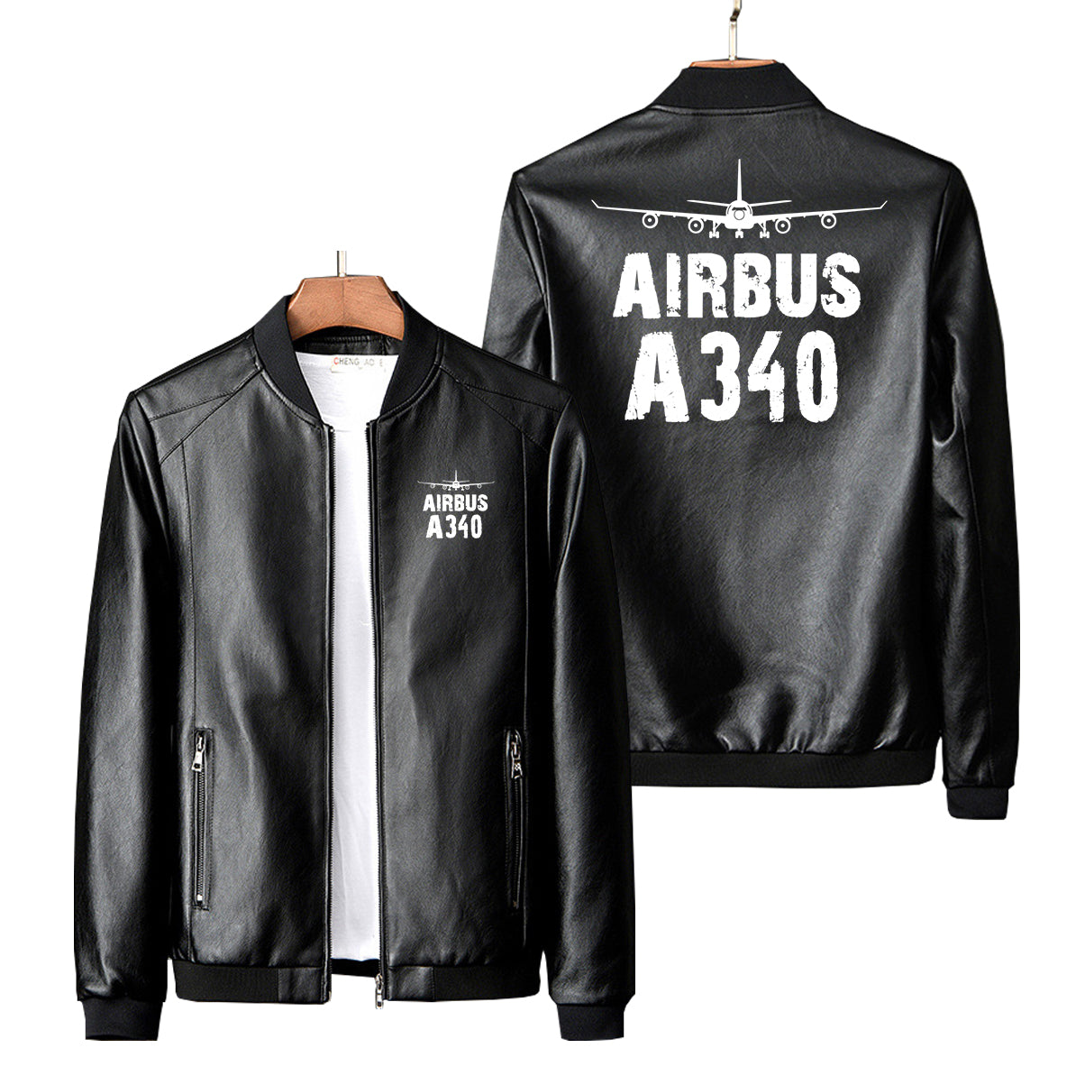 Airbus A340 & Plane Designed PU Leather Jackets