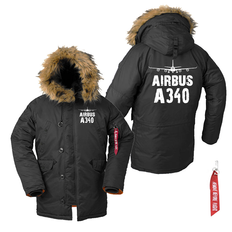 Airbus A340 & Plane Designed Parka Bomber Jackets