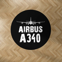 Thumbnail for Airbus A340 & Plane Designed Carpet & Floor Mats (Round)