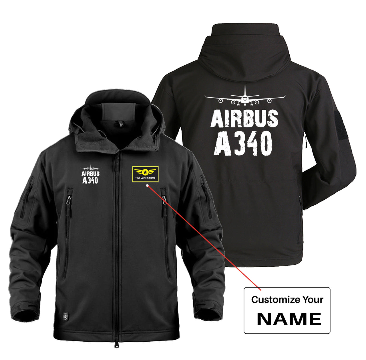 Airbus A340 & Plane Designed Military Jackets (Customizable)