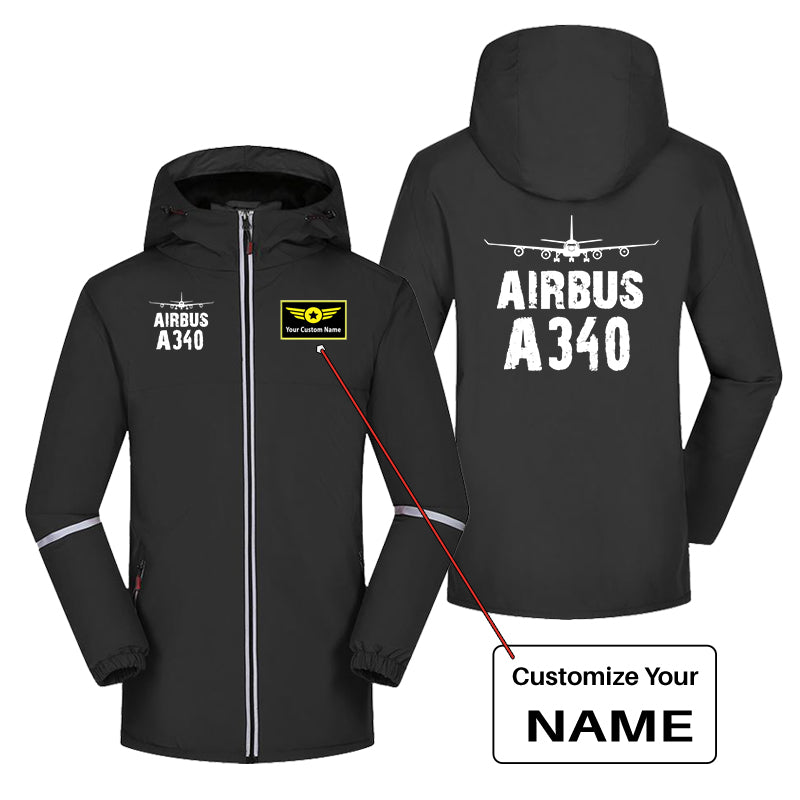 Airbus A340 & Plane Designed Rain Coats & Jackets