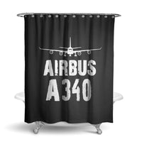 Thumbnail for Airbus A340 & Plane Designed Shower Curtains