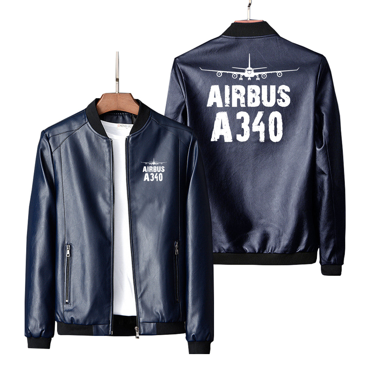 Airbus A340 & Plane Designed PU Leather Jackets