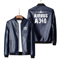 Thumbnail for Airbus A340 & Plane Designed PU Leather Jackets