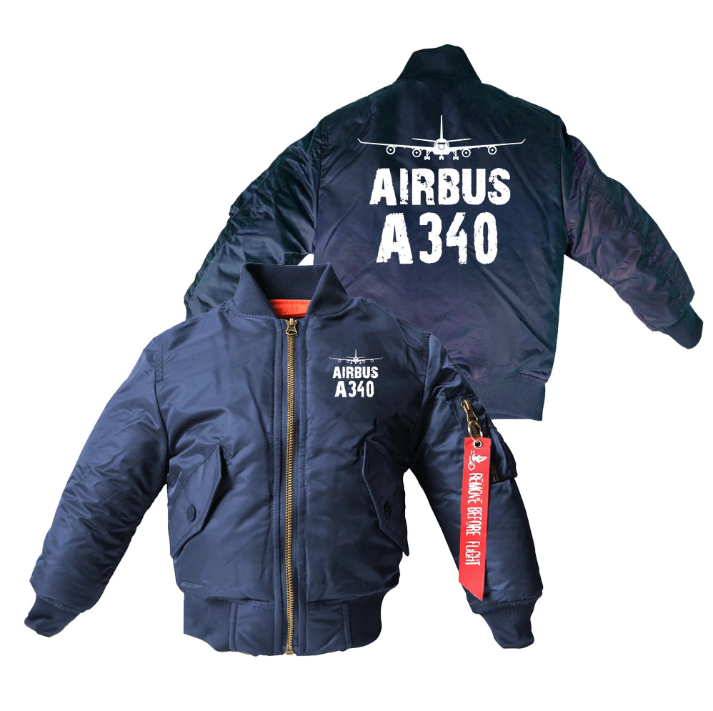 Airbus A340 & Plane Designed Children Bomber Jackets