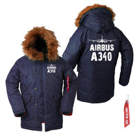 Thumbnail for Airbus A340 & Plane Designed Parka Bomber Jackets