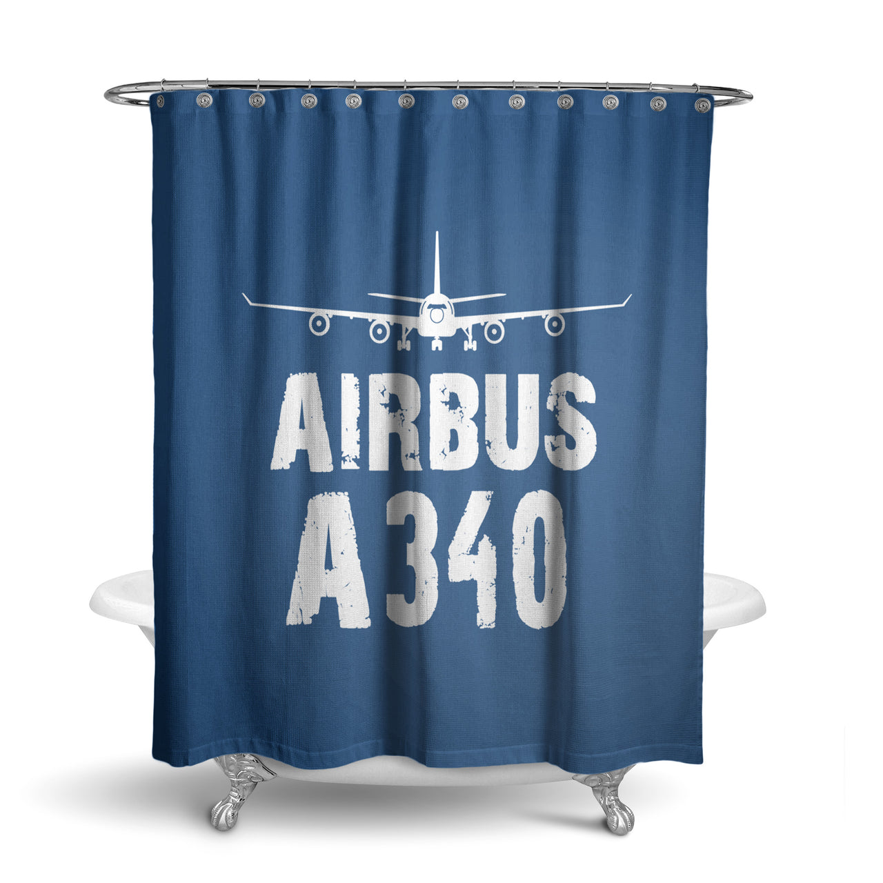 Airbus A340 & Plane Designed Shower Curtains