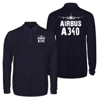 Thumbnail for Airbus A340 & Plane Designed Long Sleeve Polo T-Shirts (Double-Side)