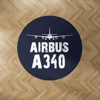 Thumbnail for Airbus A340 & Plane Designed Carpet & Floor Mats (Round)