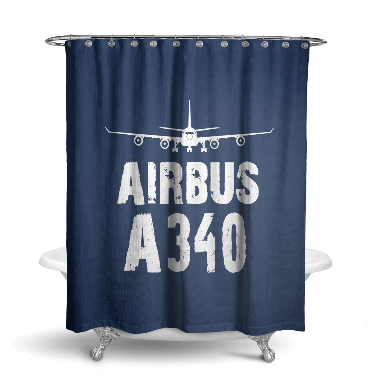 Airbus A340 & Plane Designed Shower Curtains