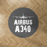 Thumbnail for Airbus A340 & Plane Designed Carpet & Floor Mats (Round)