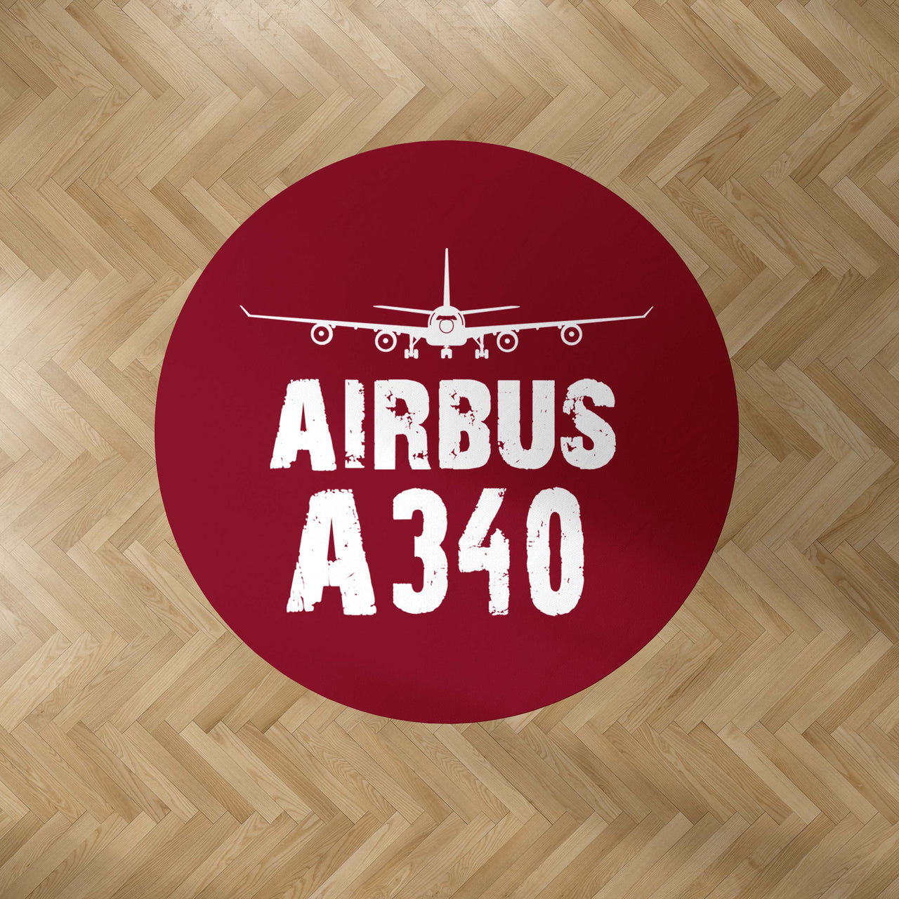 Airbus A340 & Plane Designed Carpet & Floor Mats (Round)