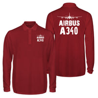 Thumbnail for Airbus A340 & Plane Designed Long Sleeve Polo T-Shirts (Double-Side)