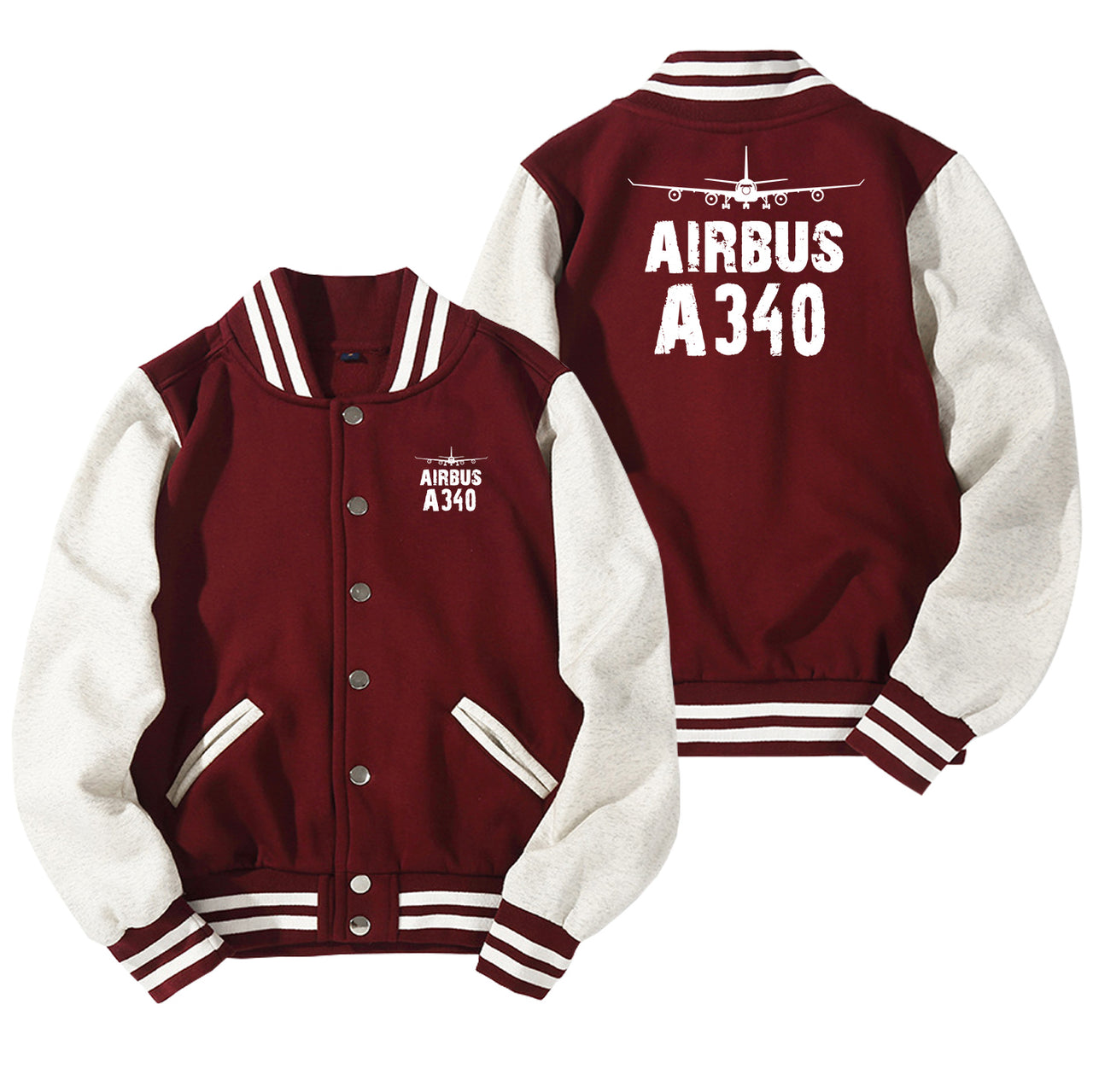 Airbus A340 & Plane Designed Baseball Style Jackets