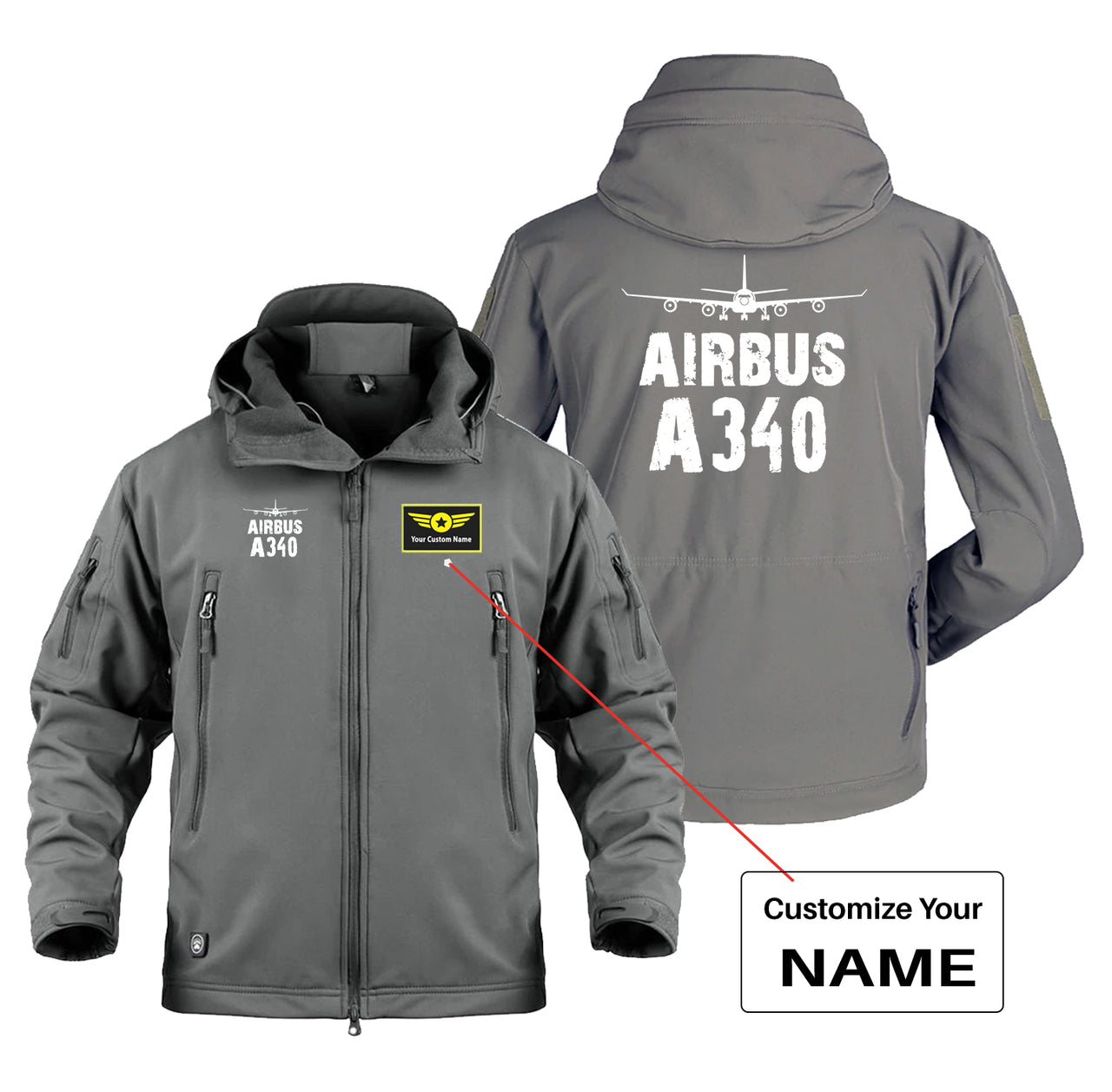 Airbus A340 & Plane Designed Military Jackets (Customizable)