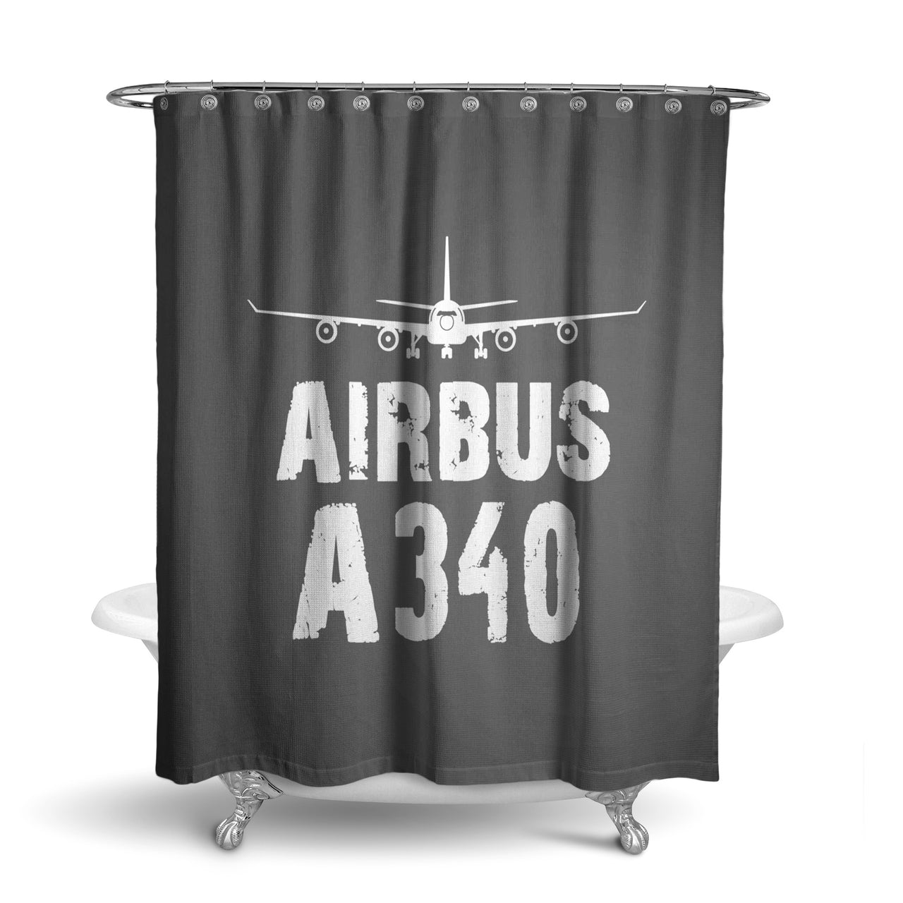 Airbus A340 & Plane Designed Shower Curtains