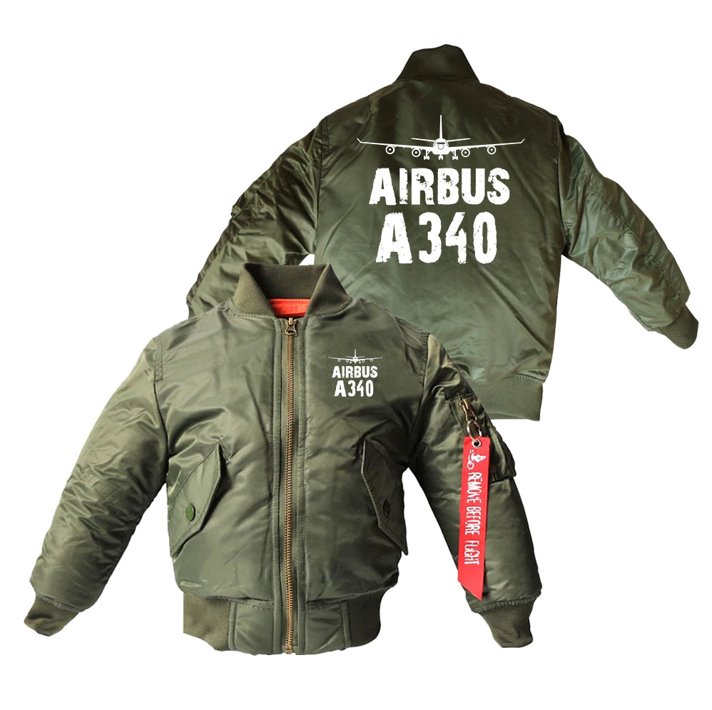 Airbus A340 & Plane Designed Children Bomber Jackets