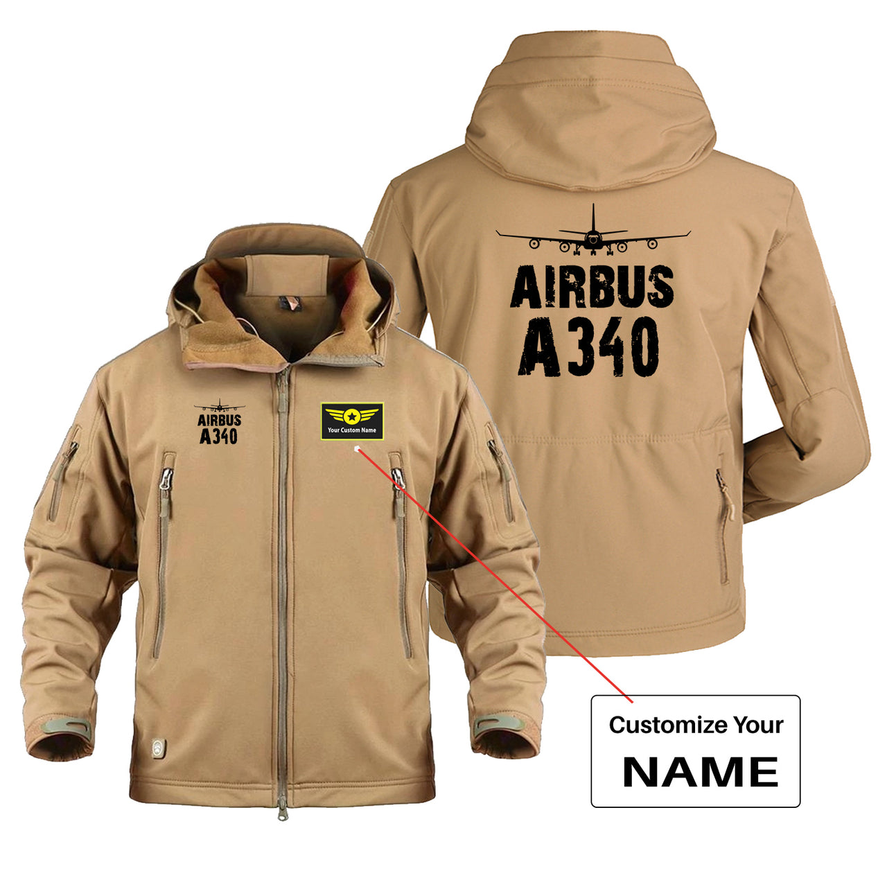 Airbus A340 & Plane Designed Military Jackets (Customizable)