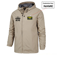 Thumbnail for Airbus A340 & Plane Designed Rain Jackets & Windbreakers