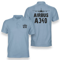 Thumbnail for Airbus A340 & Plane Designed Double Side Polo T-Shirts