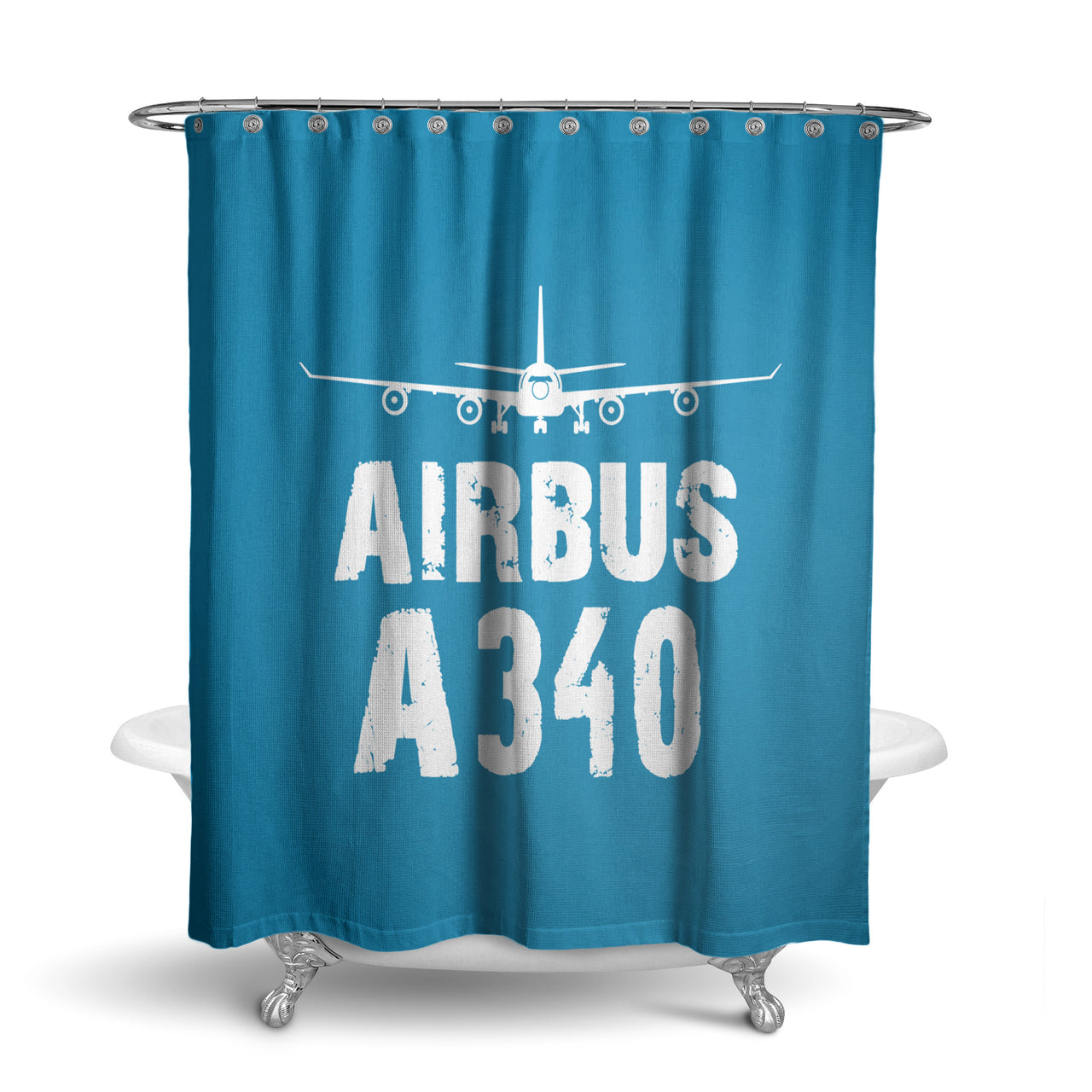 Airbus A340 & Plane Designed Shower Curtains