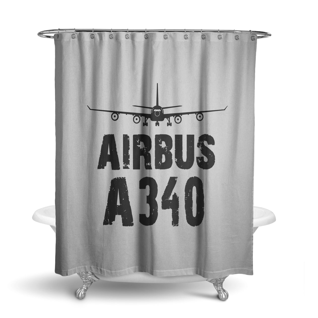 Airbus A340 & Plane Designed Shower Curtains