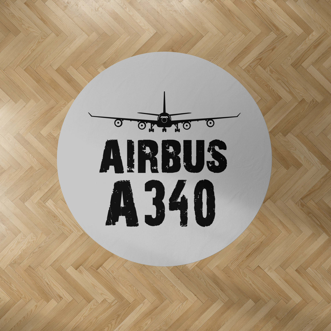 Airbus A340 & Plane Designed Carpet & Floor Mats (Round)