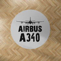 Thumbnail for Airbus A340 & Plane Designed Carpet & Floor Mats (Round)