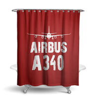 Thumbnail for Airbus A340 & Plane Designed Shower Curtains