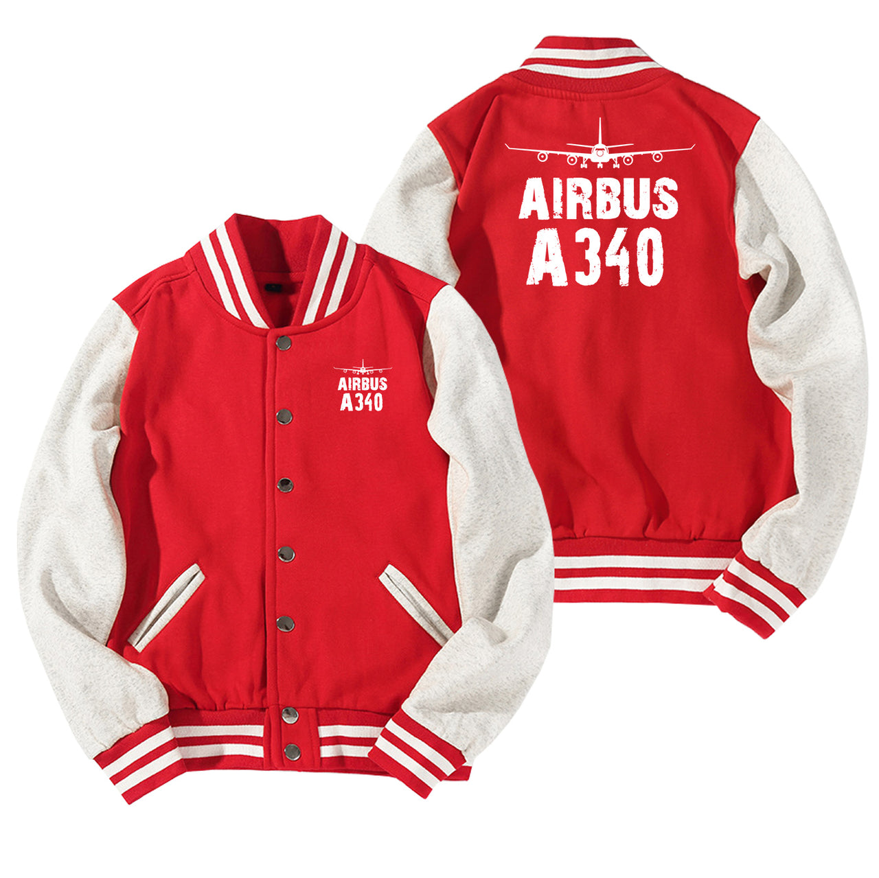 Airbus A340 & Plane Designed Baseball Style Jackets