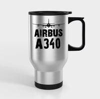 Thumbnail for Airbus A340 & Plane Designed Travel Mugs (With Holder)