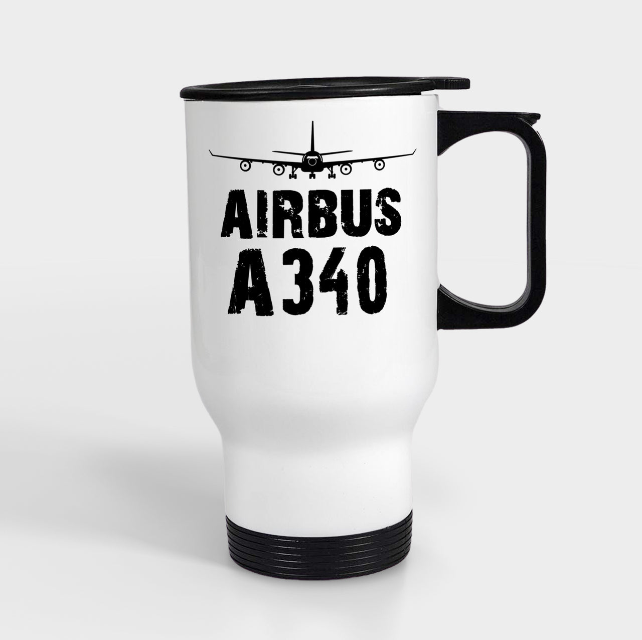 Airbus A340 & Plane Designed Travel Mugs (With Holder)