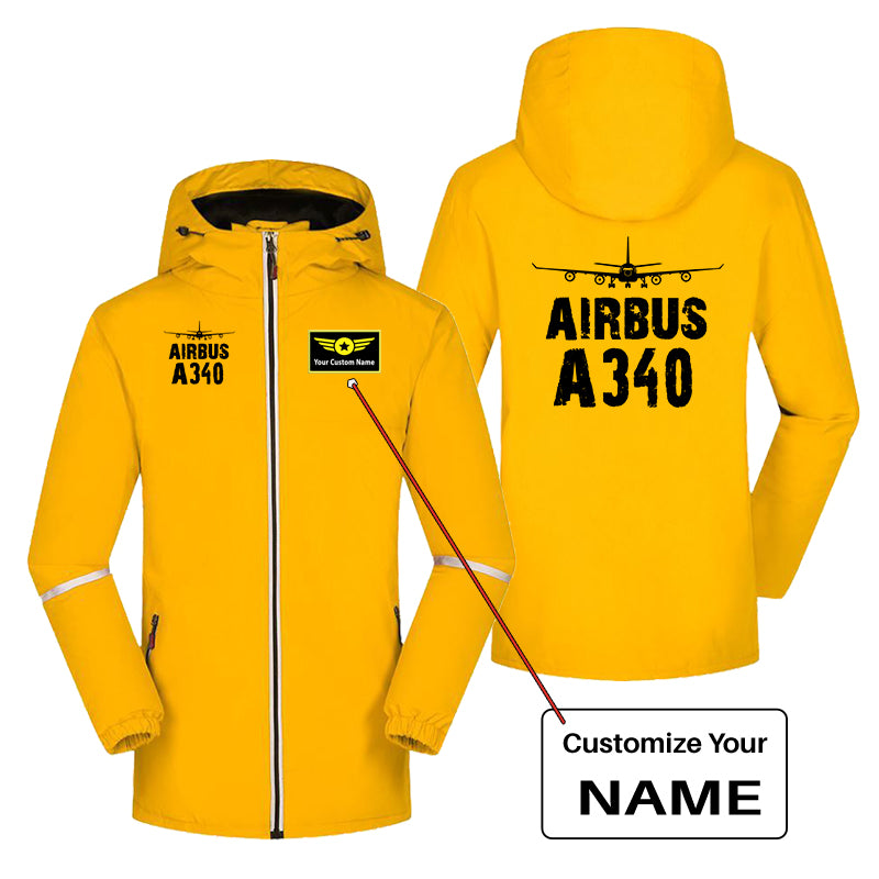 Airbus A340 & Plane Designed Rain Coats & Jackets