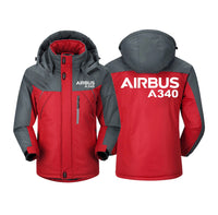 Thumbnail for Airbus A340 & Text Designed Thick Winter Jackets