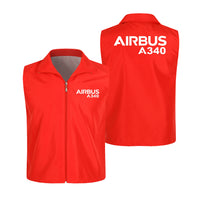 Thumbnail for Airbus A340 & Text Designed Thin Style Vests