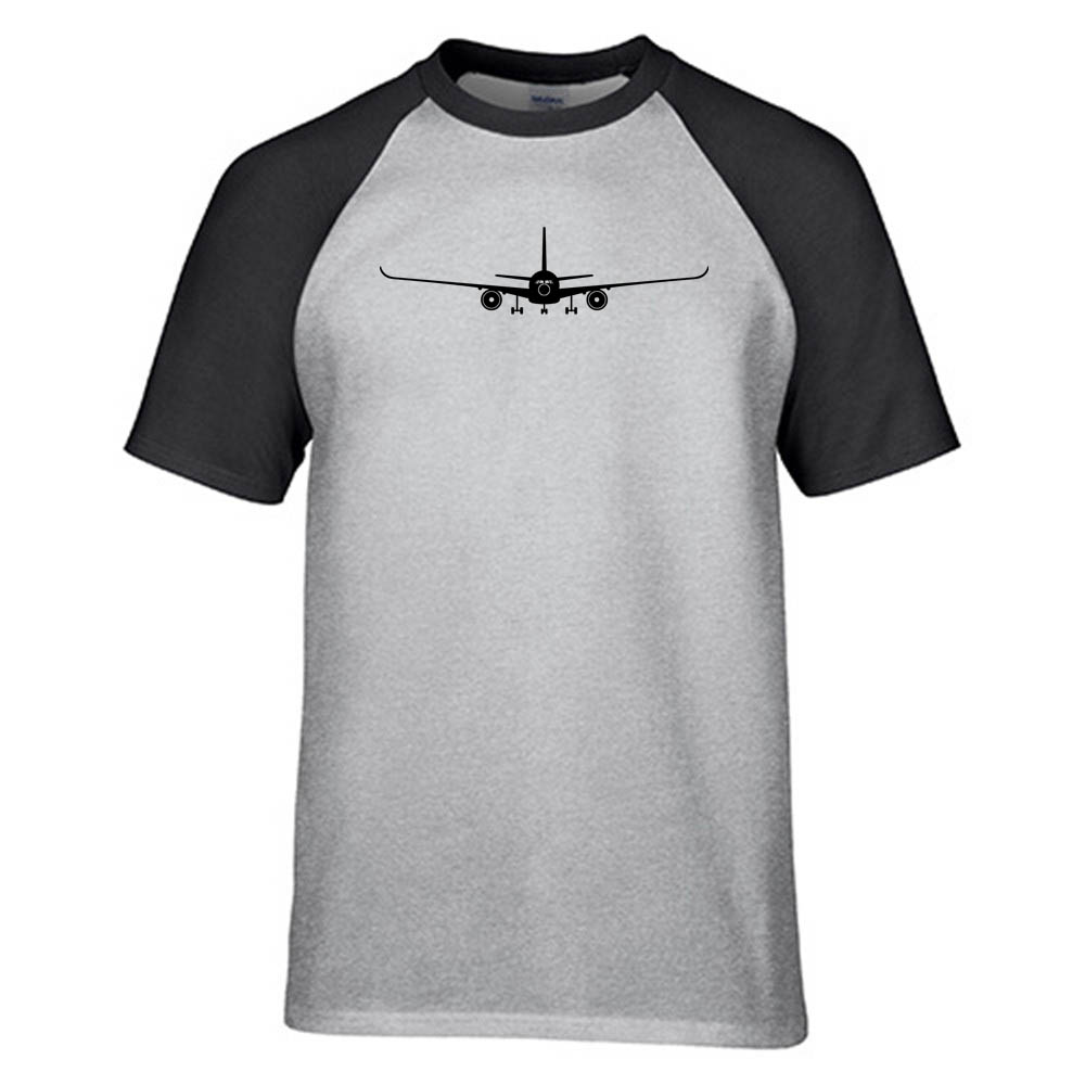 Airbus A350 Silhouette Designed Raglan T-Shirts