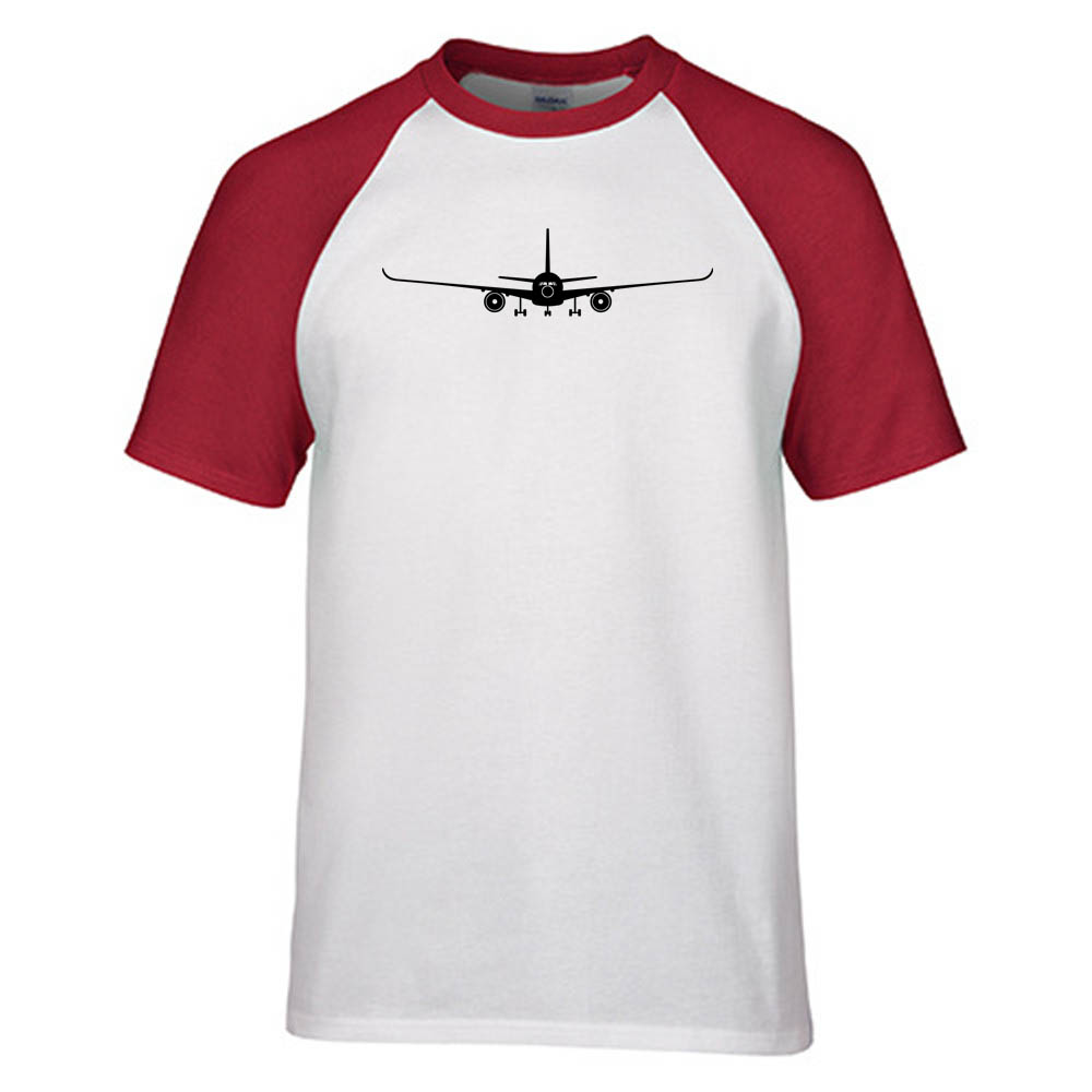 Airbus A350 Silhouette Designed Raglan T-Shirts