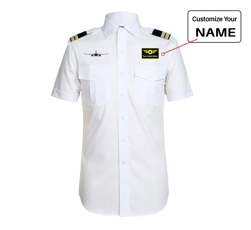 Airbus A350 Silhouette Designed Pilot Shirts