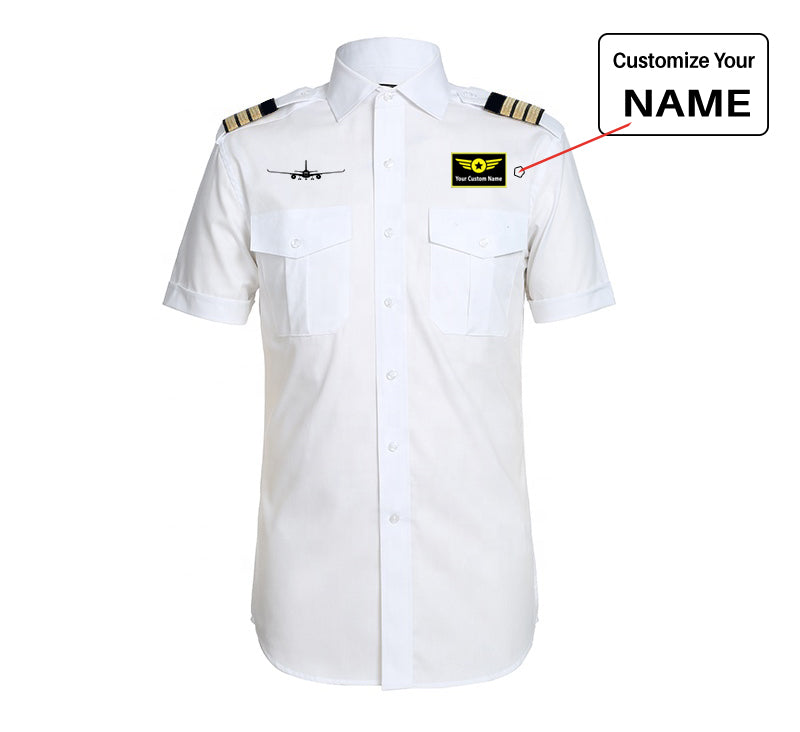 Airbus A350 Silhouette Designed Pilot Shirts