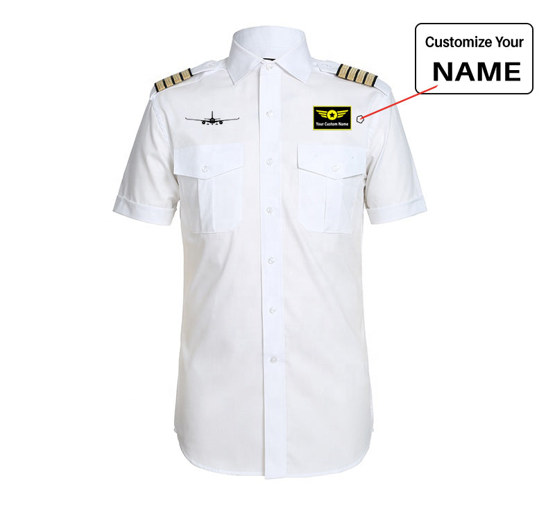 Airbus A350 Silhouette Designed Pilot Shirts