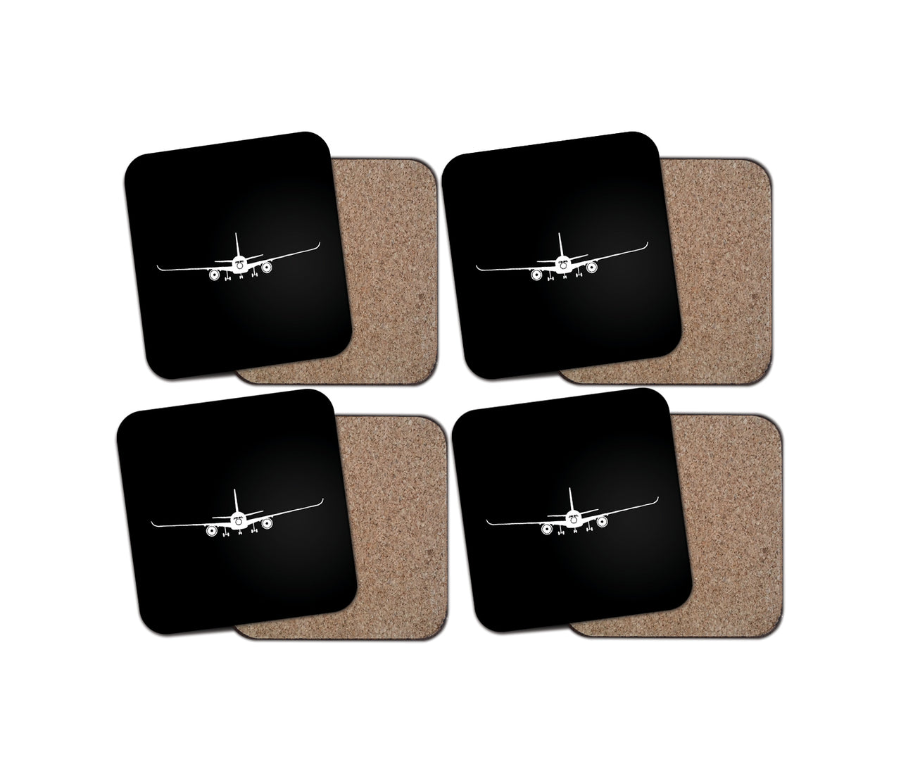 Airbus A350 Silhouette Designed Coasters