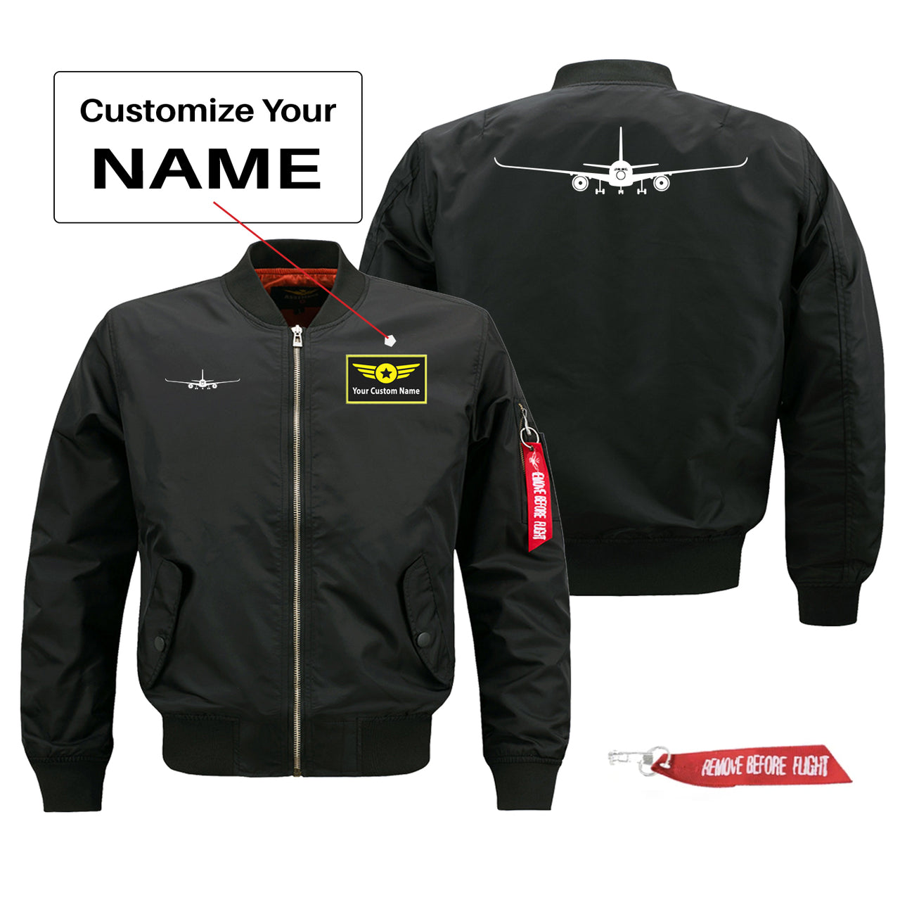 Airbus A350 Silhouette Designed Pilot Jackets (Customizable)