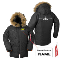 Thumbnail for Airbus A350 Silhouette Designed Parka Bomber Jackets