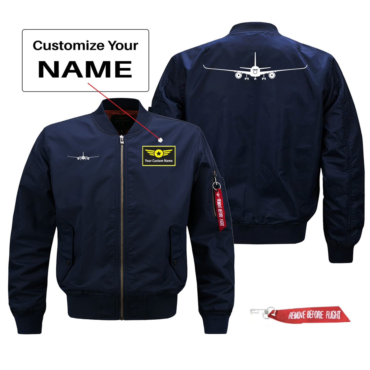 Airbus A350 Silhouette Designed Pilot Jackets (Customizable)