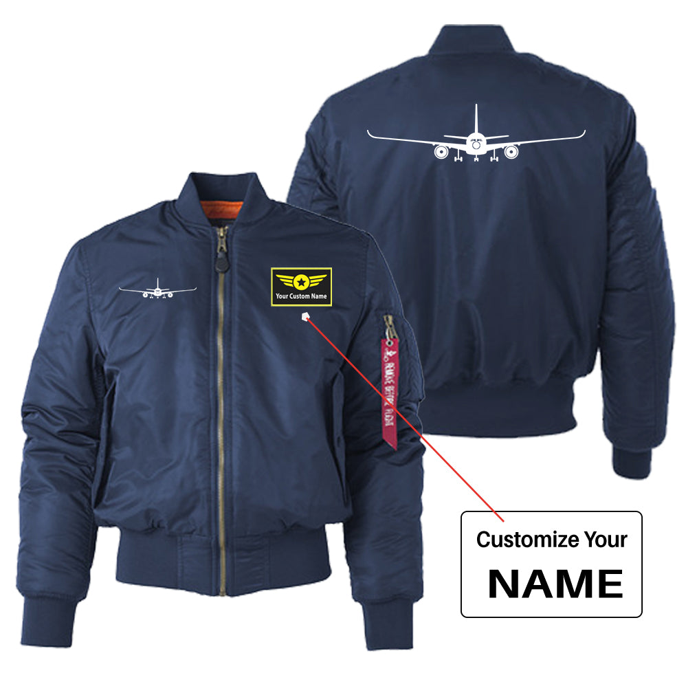 Airbus A350 Silhouette Designed "Women" Bomber Jackets