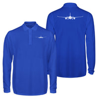 Thumbnail for Airbus A350 Silhouette Designed Long Sleeve Polo T-Shirts (Double-Side)