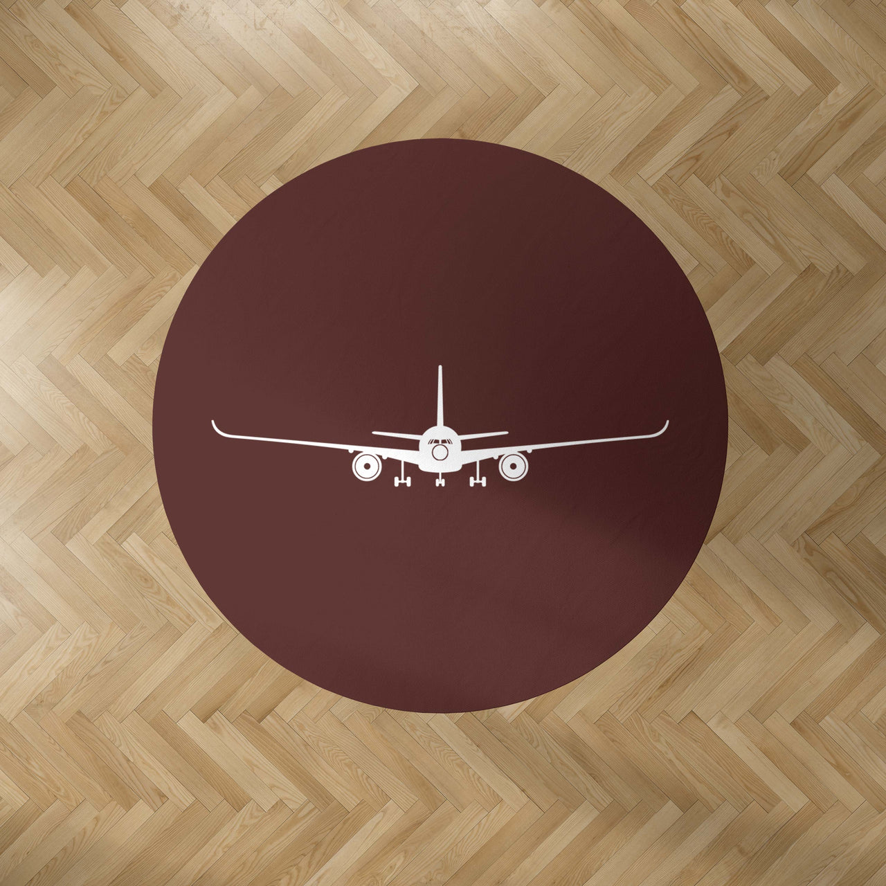 Airbus A350 Silhouette Designed Carpet & Floor Mats (Round)