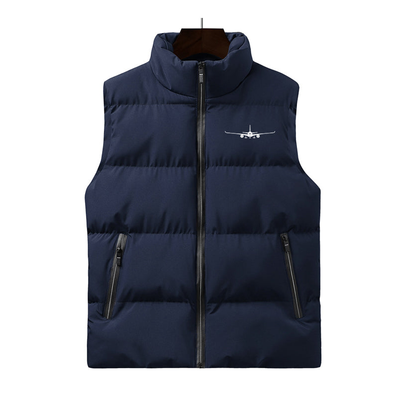 Airbus A350 Silhouette Designed Puffy Vests